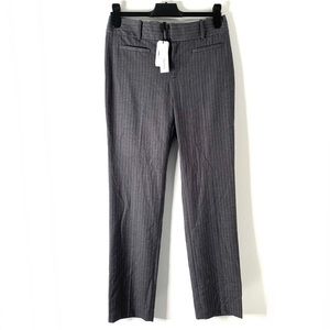 Calvin Klein Grey Pinstripe Modern Essential Pants NWT Slim Leg Tailored Trouser